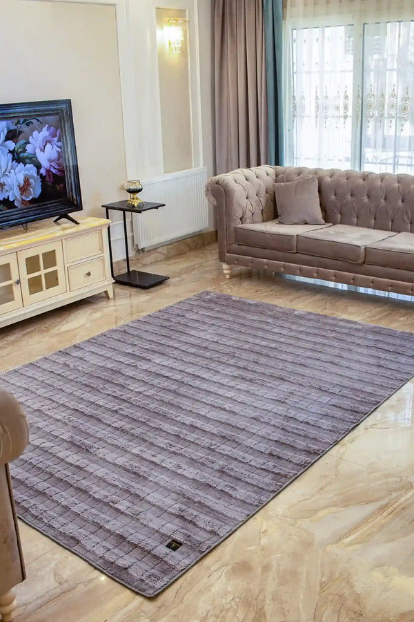 سجاد سكوير قطيفة - رصاصي