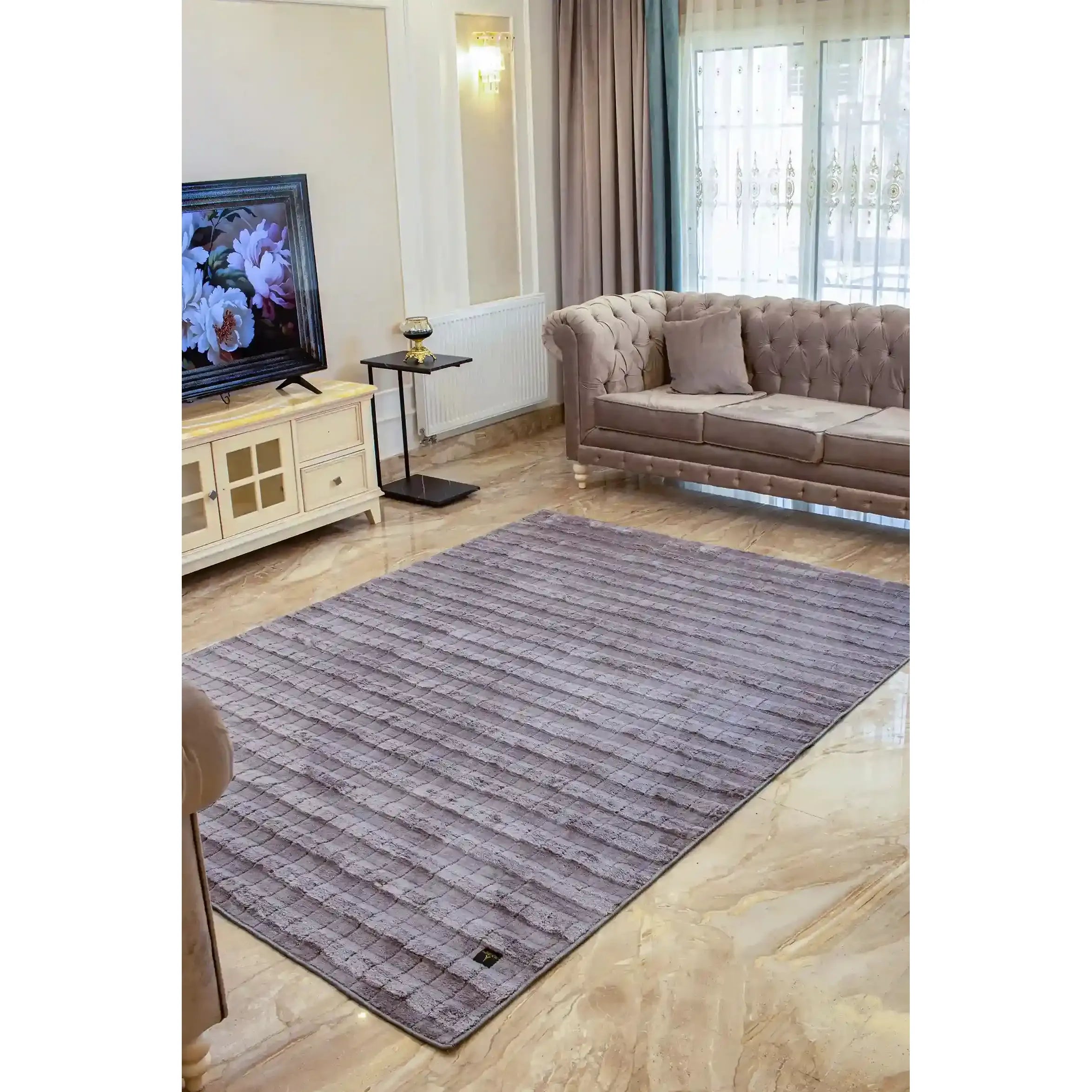 square velvet rug plush