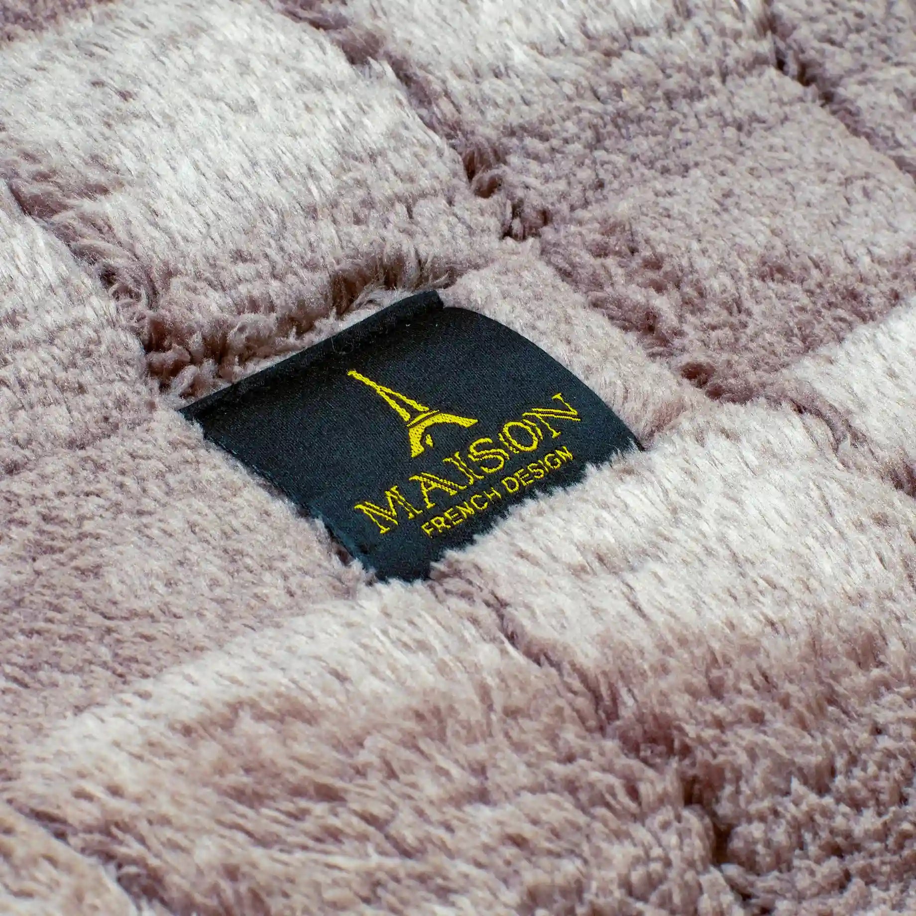 Square Velvet Rug - Gray