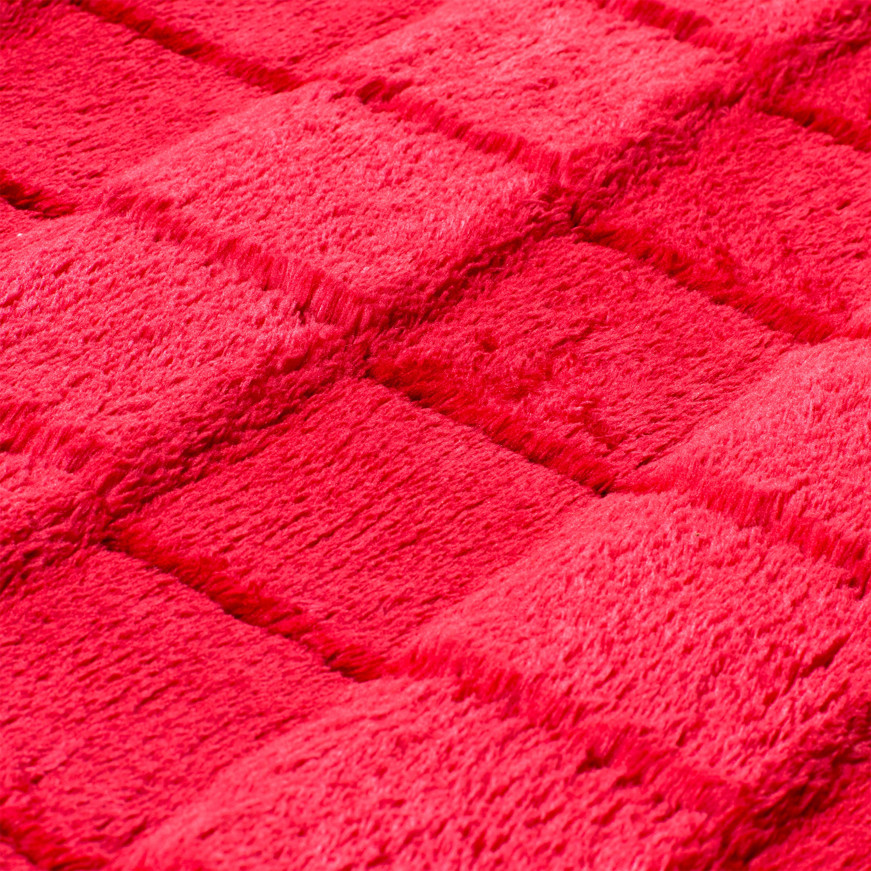 Square Velvet Rug - Maroon