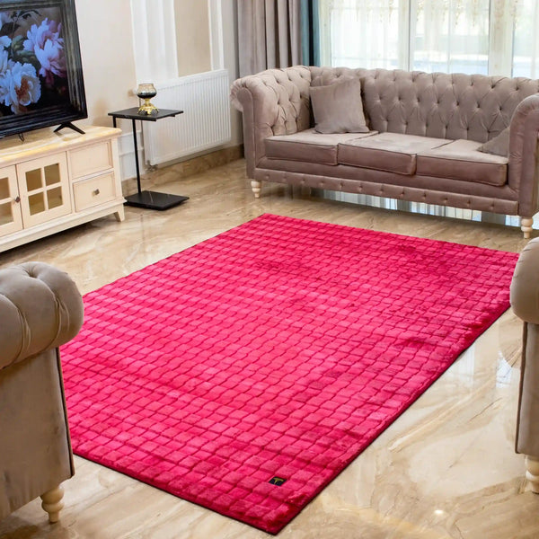 Square velvet red carpet - 200cm x 280cm