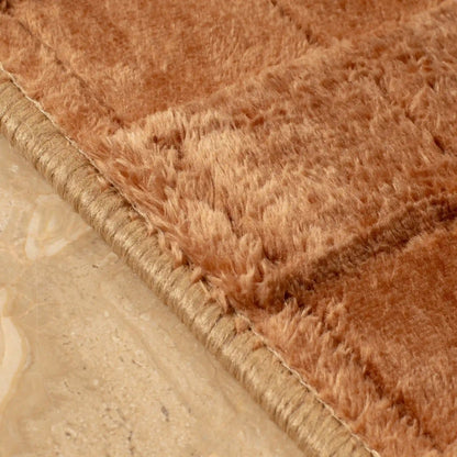 square velvet light brown carpet