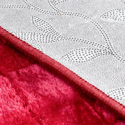 Square Velvet Rug - Maroon