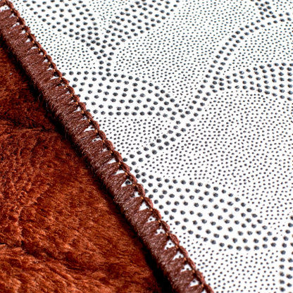Square Velvet Rug - Brown