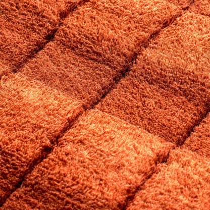 Square Velvet Rug - Brown
