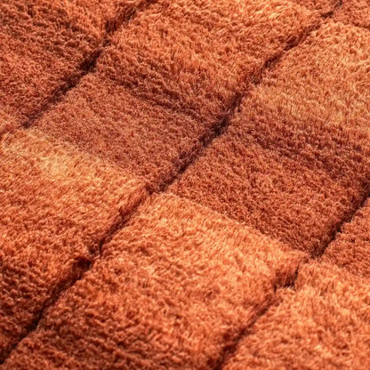Square Velvet Rug - Brown