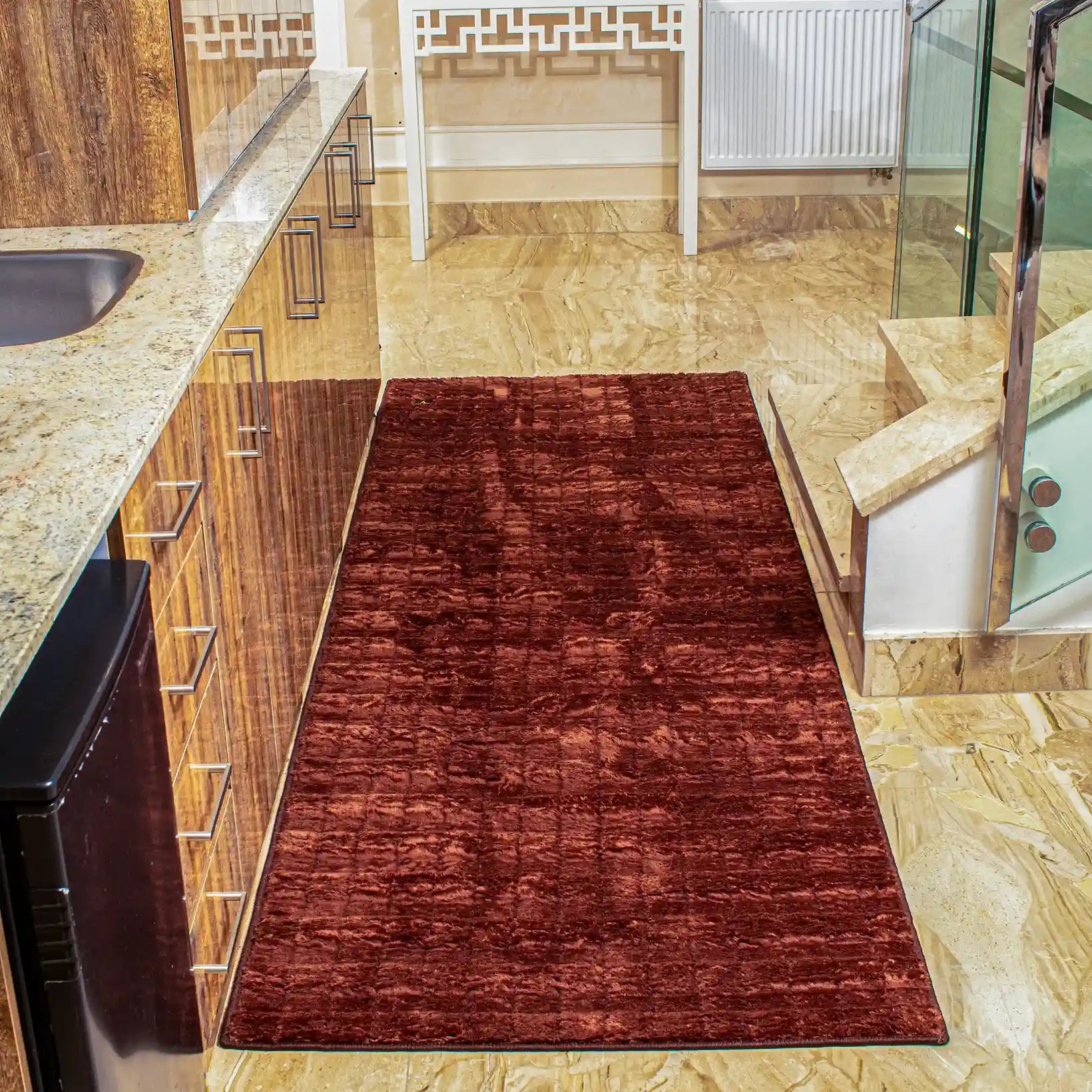 square velvet brown corridor floor carpet