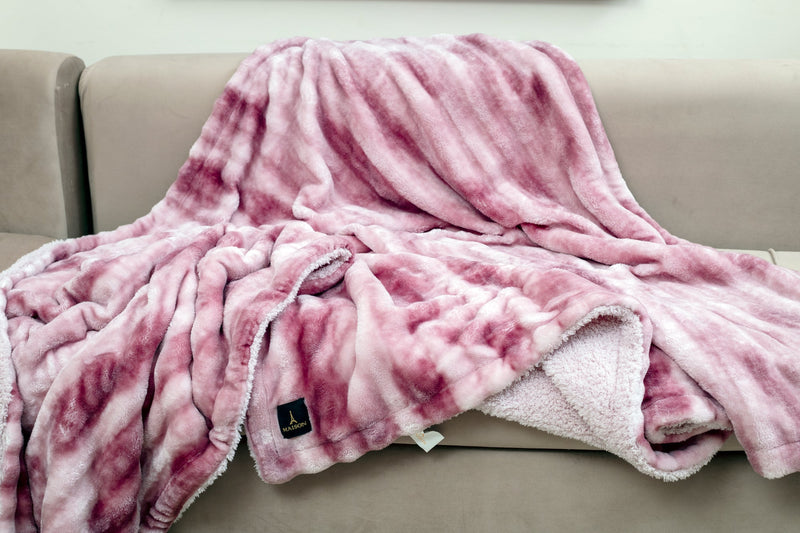 alpine sherpa blanket red