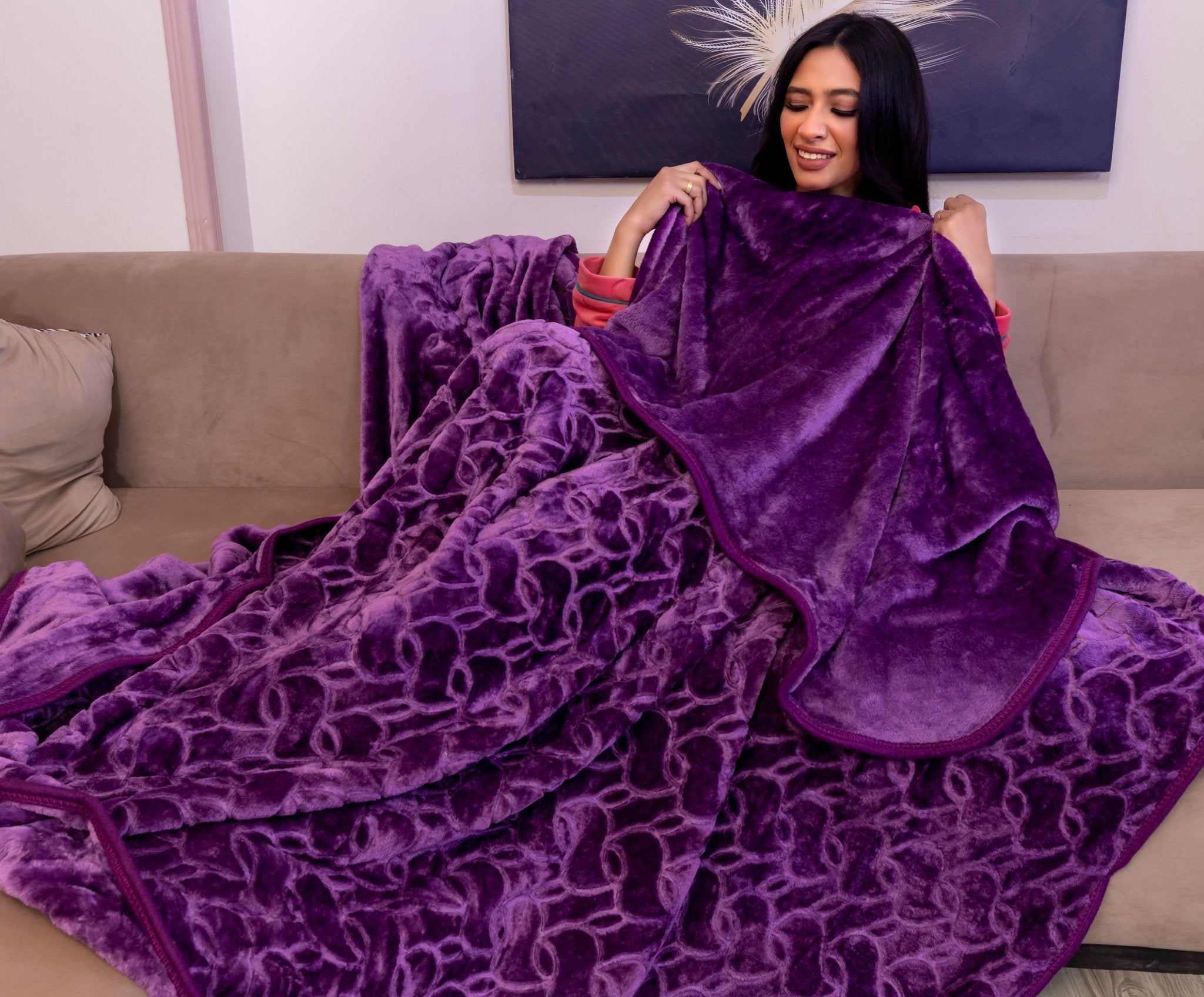 Artistic Dye Empose Blanket