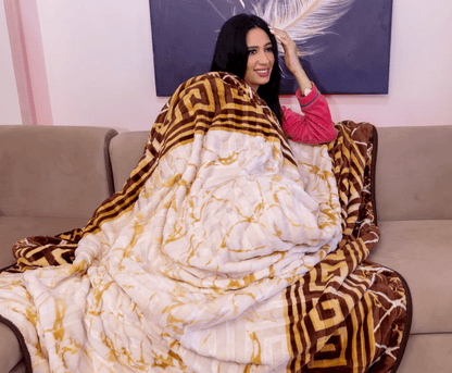 Artistic Printed Blanket (Brown)