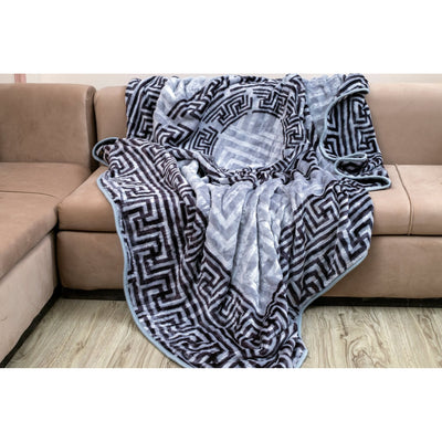 printed french blanket grey