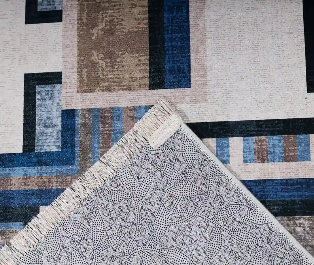 Blue Harmony Digital corridor carpet - La Maison