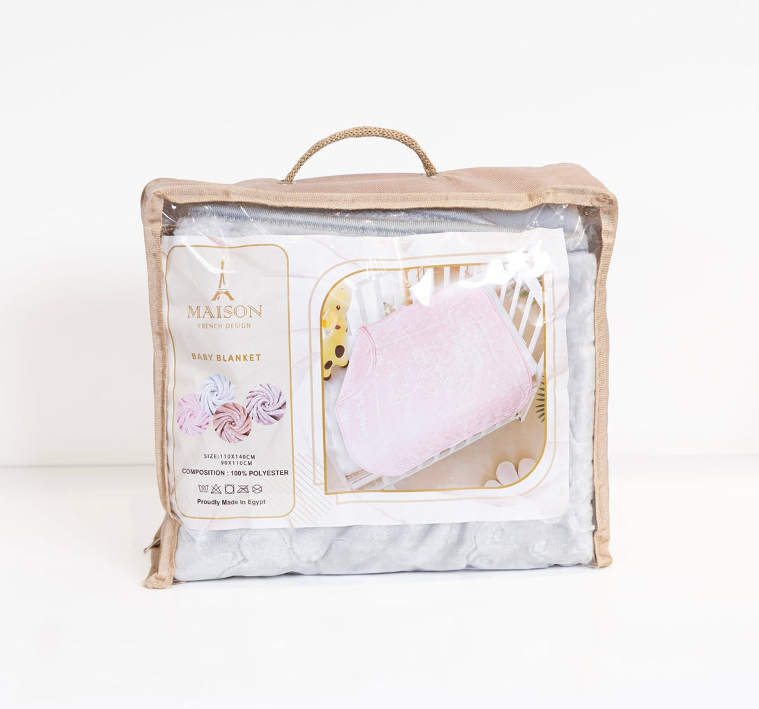 CozyNest Baby Blanket (Light Gray) - La Maison