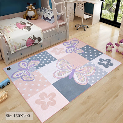 butterflies and flowers rug