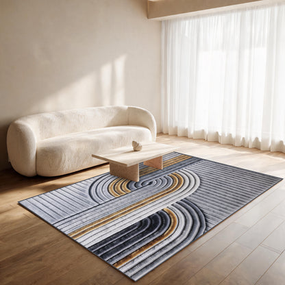 Soft Waves - (Dark Grey) 7D Digital Carpet Printed