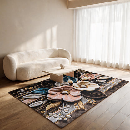 Magnolia - (Brown) 7D Digital Carpet Printed