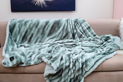 Sherpa Luxe Blanket (Mint Green)