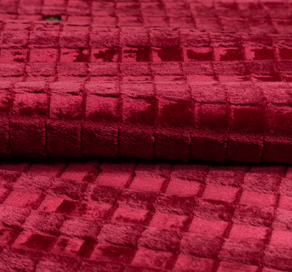 square velvet red  corridor floor carpet