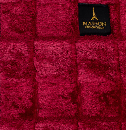 square velvet red  corridor floor carpet
