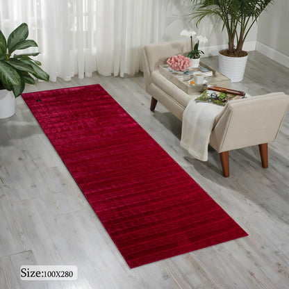 square velvet red  corridor floor carpet