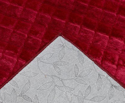 square velvet red  corridor floor carpet
