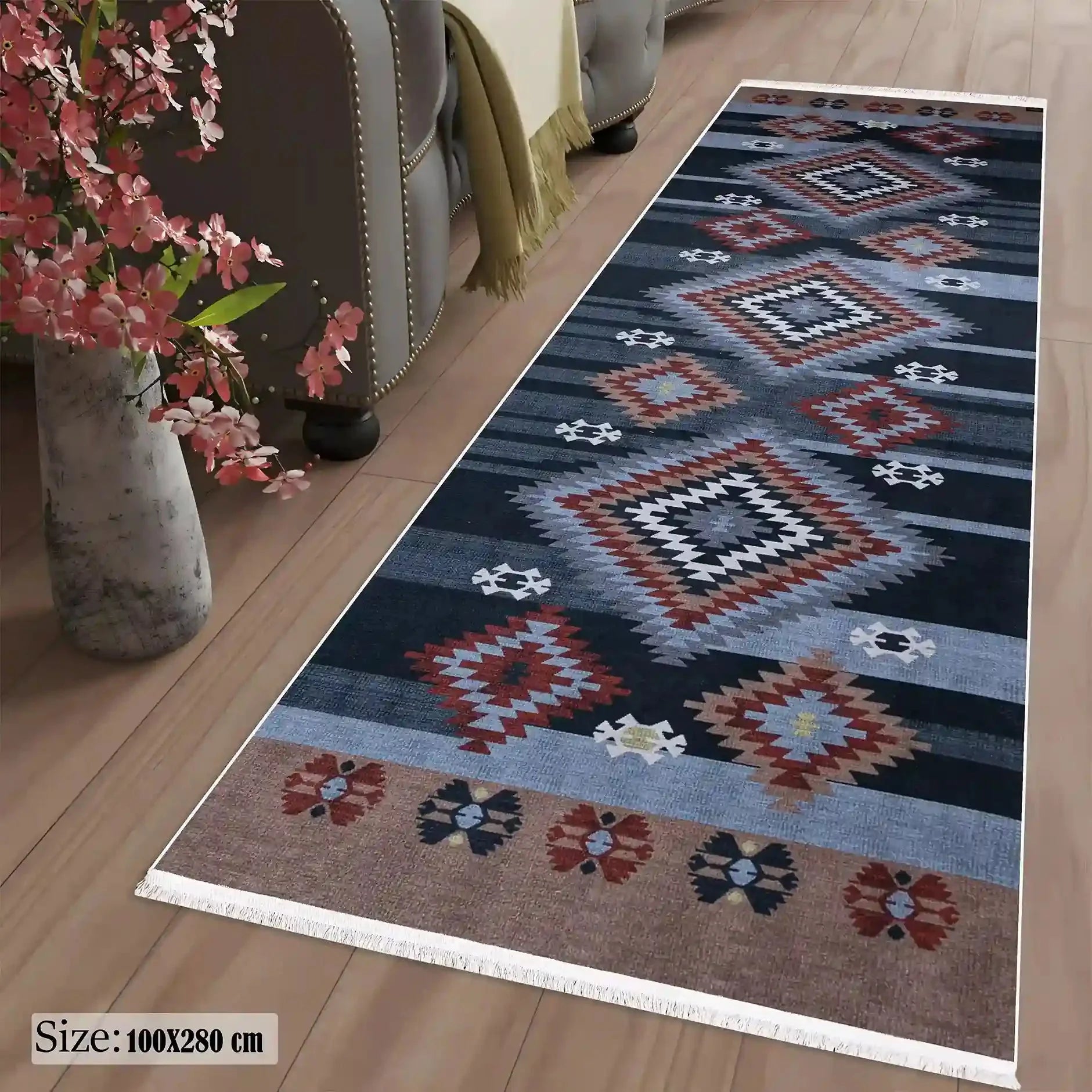 Vintage digital corridor carpet
