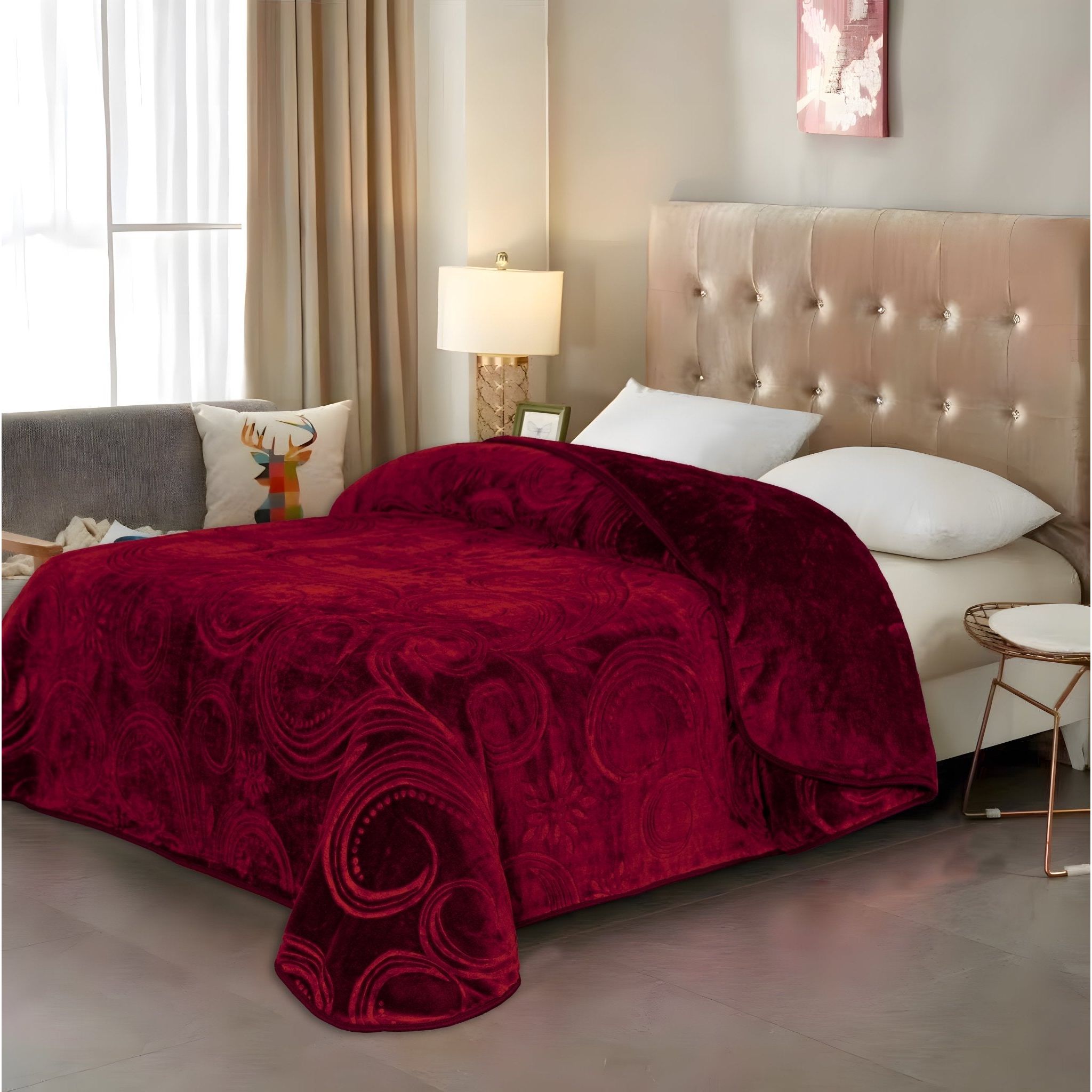 warmyworm blanket dark red